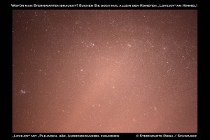 Kometensuchbild für KOmeten Lovejoy