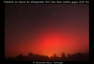 Polarlicht über Riesa in der Nacht vom 26. auf den 27. September