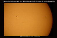 Merkur mit Sonnenflecken
