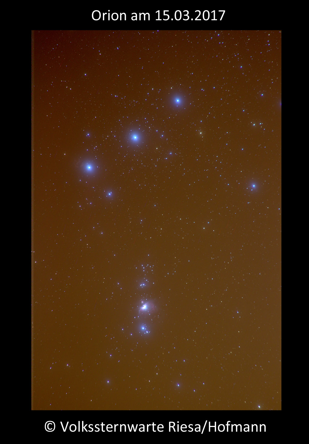 Der Orionnebel Sternenfreunde Riesa Sternenfreunde Riesa