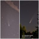 Fotocollage zum Kometen Neowise