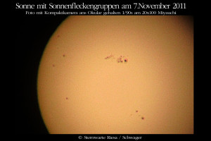 Sonnenflecken im November 2011