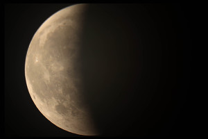 Partielle Phase der Mondfinsternis