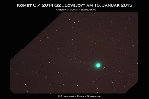 Komet Lovejoy am 15. Januar