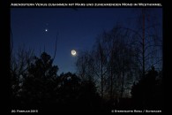 Venus Mond Mars am Nachthimmel