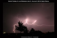 Heftiges Gewitter über Riesa.