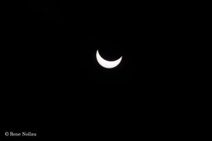 Aufnahme der partiellen Sonnenfinsternis aus Wartenberg/ Bayern © Rene Nollau