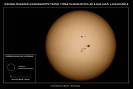 Sonnenflecekngruppe im Januar 2014