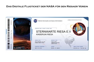 Flugticket für den Start der Orion Rakete