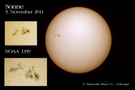 Riesige Sonnenflecken im November