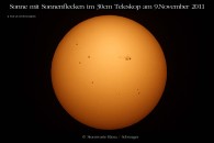 Sonnenflecken im November 2011