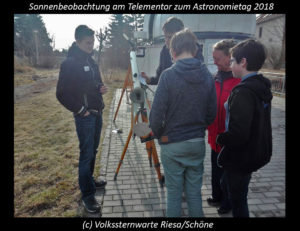 Sonnenbeobachtung mittels Telementor