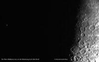 Aldebaran kurz vor der Verdeckung durch den Mond