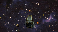 Kepler im Weltall ein Ölgemälde