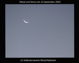 Mond und Venus