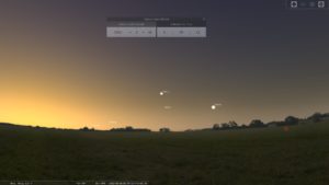 Stellarium Venus und Mond