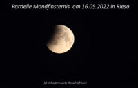 Partielle Mondfinsternis am 16.05.2022 in Riesa